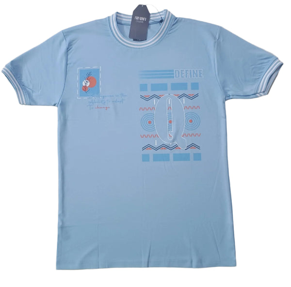 Light Blue Stylish T-Shirt