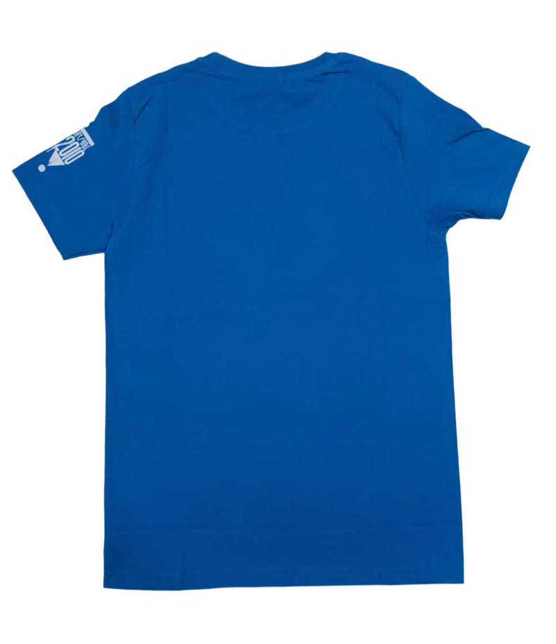 Blue Stylish T-Shirt (Front & One Sleeve Printed)