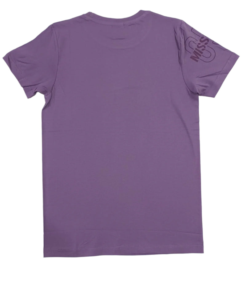 Purple Stylish T-Shirt (Front & One Sleeve Printed)