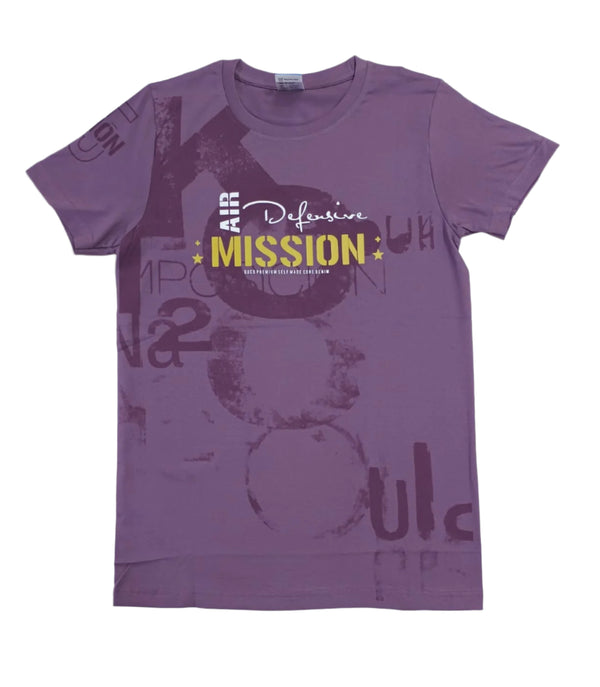 Purple Stylish T-Shirt (Front & One Sleeve Printed)