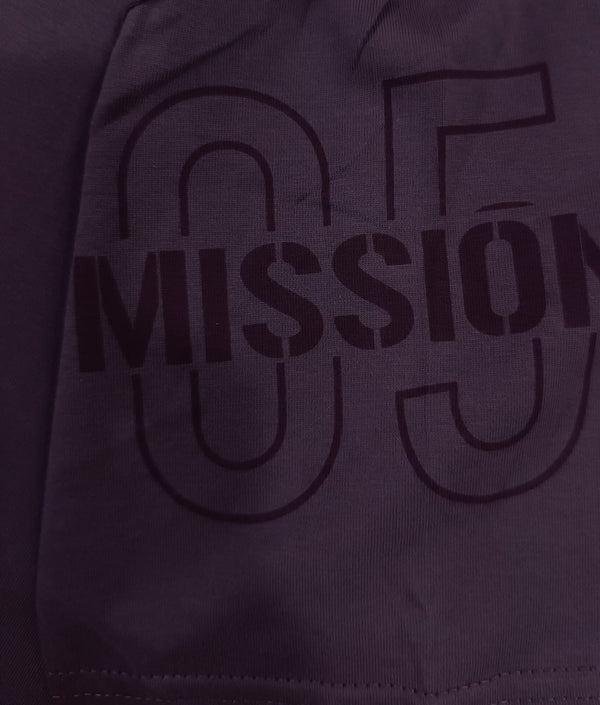 Purple Stylish T-Shirt (Front & One Sleeve Printed)