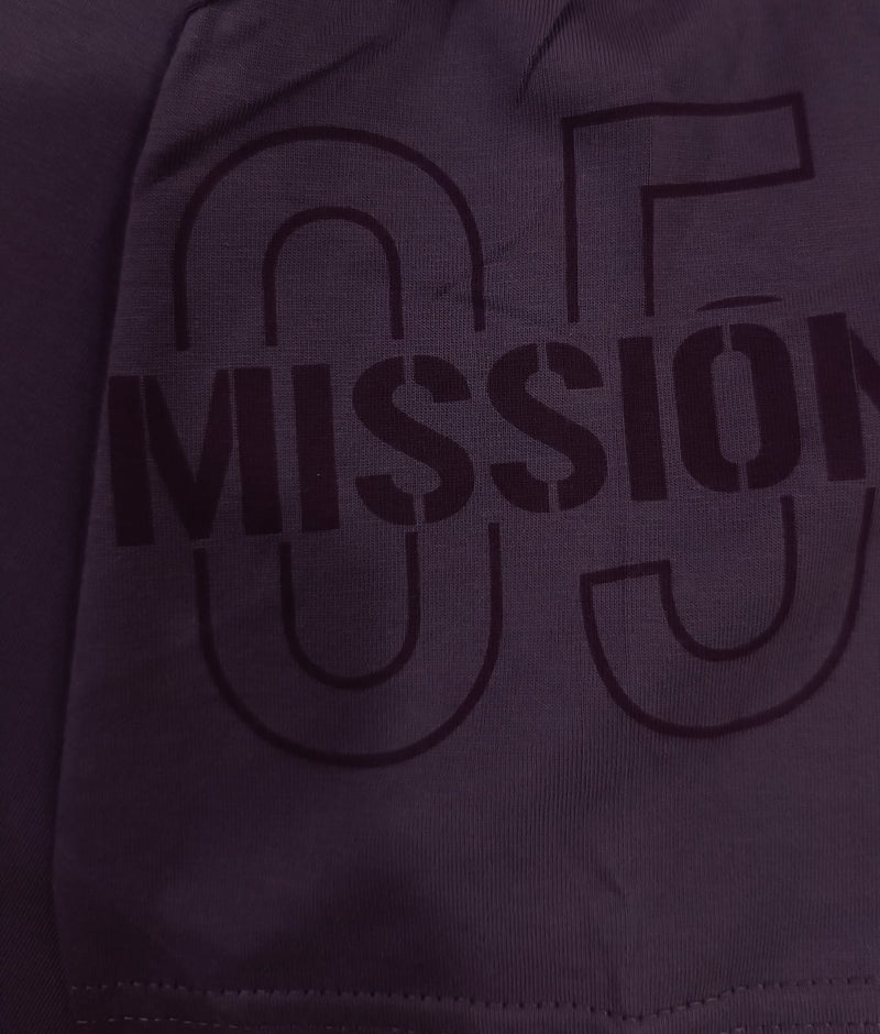 Purple Stylish T-Shirt (Front & One Sleeve Printed)