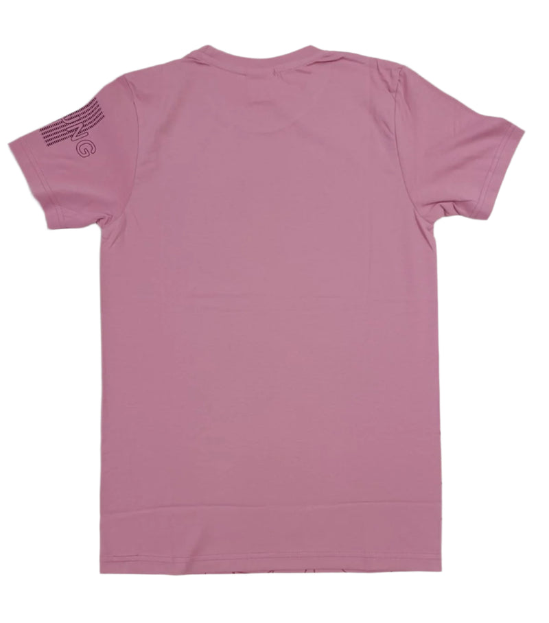 Pink Stylish T-Shirt (Front & One Sleeve Printed)