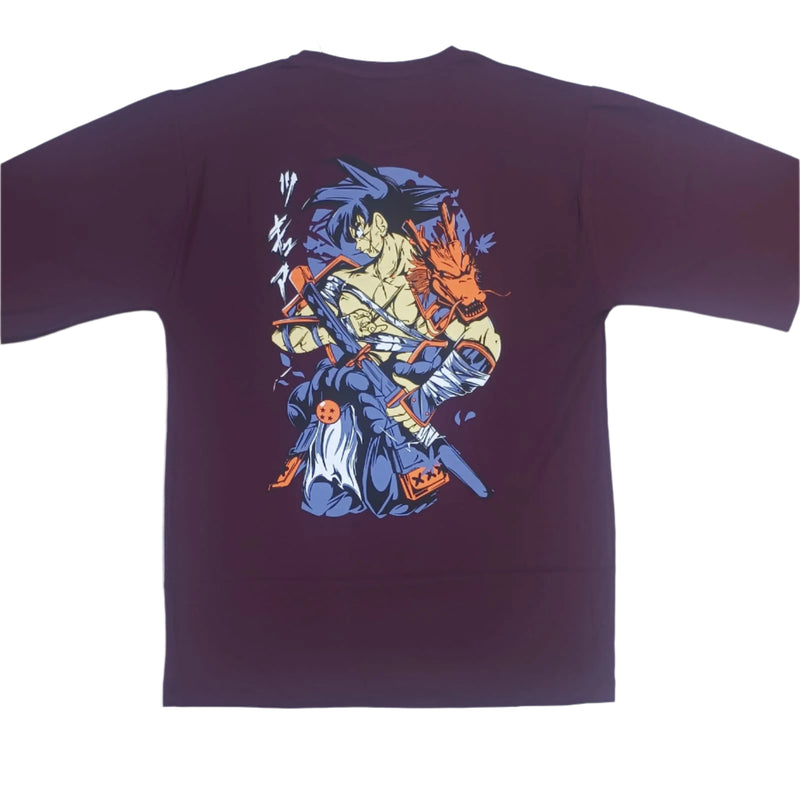 Vine Stylish T-Shirt Front & Back Printed Oversize (Down Shoulder)